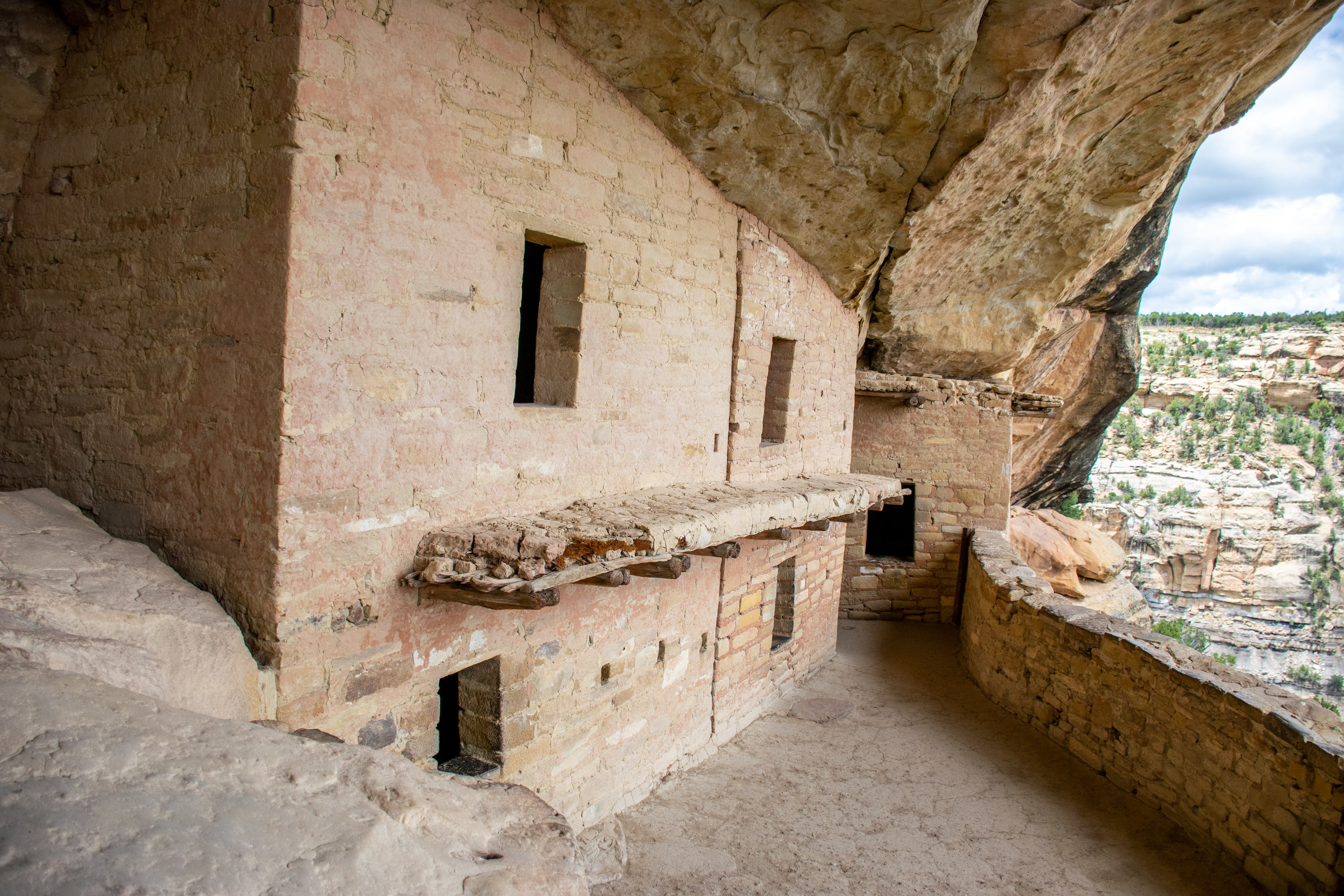View of two of the rooms in Balcony House