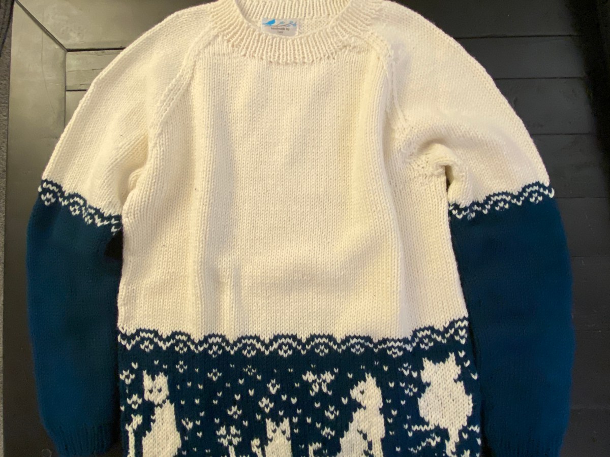 Cats in the Garden Raglan&nbsp;Sweater